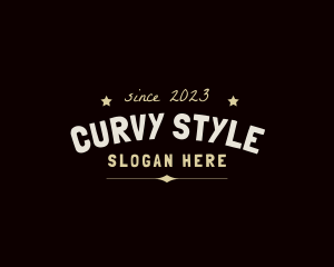 Curvy Hipster Business logo design