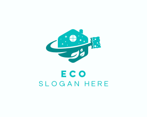 Eco Housekeeper Sponge logo design