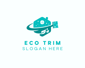 Eco Housekeeper Sponge logo design