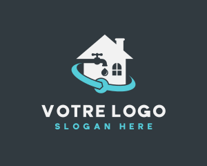 Swoosh - Home Plumber Wrench logo design