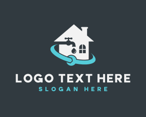 Faucet - Home Plumber Wrench logo design