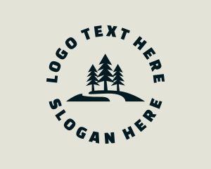 Woods - Nature Camping Tree logo design