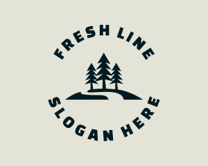 Nature Camping Tree logo design