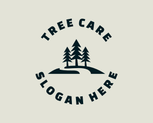 Nature Camping Tree logo design