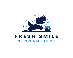 Toothpaste - Pet Dog Toothbrush logo design