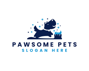 Pet Dog Toothbrush logo design