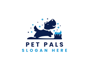 Pet Dog Toothbrush logo design