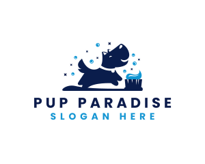 Pet Dog Toothbrush logo design