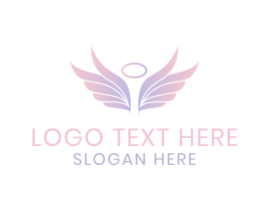 Spirituality - Angelic Wings Halo logo design