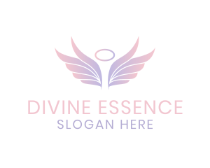 Divine - Angelic Wings Halo logo design