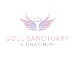 Spirituality - Angelic Wings Halo logo design