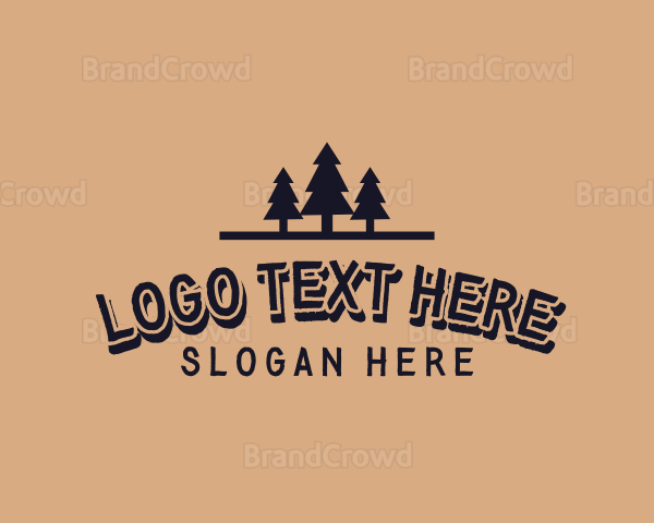 Pine Tree Woodwork Wordmark Logo