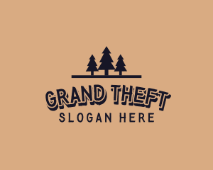 Logger - Pine Tree Woodwork Wordmark logo design