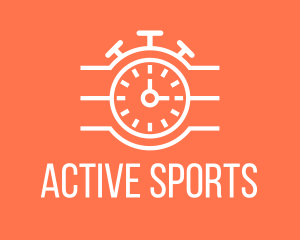 Sports Timer Stopwatch  logo design