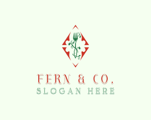 Fern - Fork Vegetarian Dining logo design