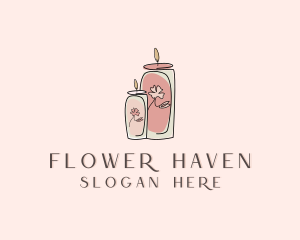 Flower Candle logo design