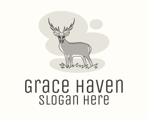 Gray Wild Deer Logo