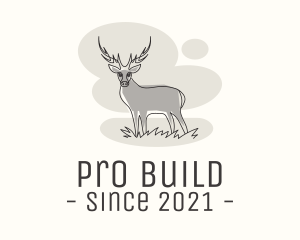 Gray Wild Deer logo design