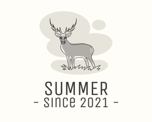 Gray Wild Deer logo design