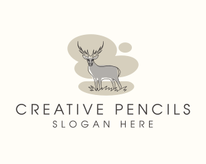 Gray Wild Deer logo design