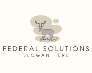 Gray Wild Deer logo design