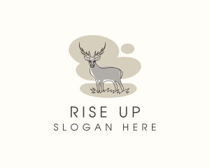 Gray Wild Deer logo design