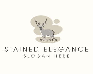 Gray Wild Deer logo design