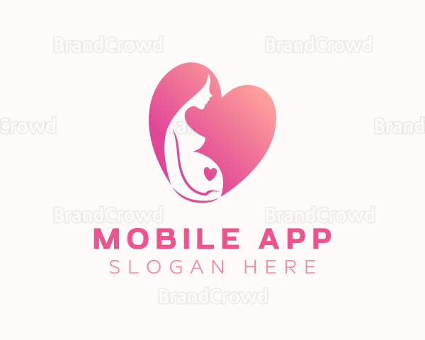 Pregnant Mother Heart Logo