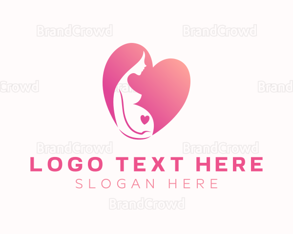 Pregnant Mother Heart Logo