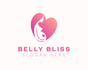 Pregnant - Pregnant Mother Heart logo design