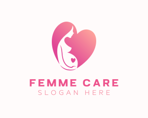 Gynecology - Pregnant Mother Heart logo design