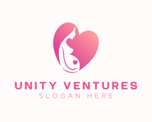 Obstetrician - Pregnant Mother Heart logo design
