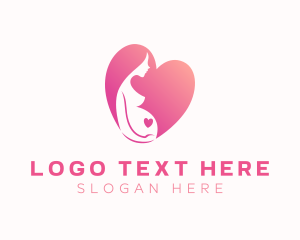 Heart - Pregnant Mother Heart logo design