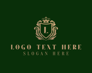 Elegant - Crown Shield Royalty logo design