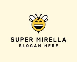 Nursery - Happy Bee Insect logo design