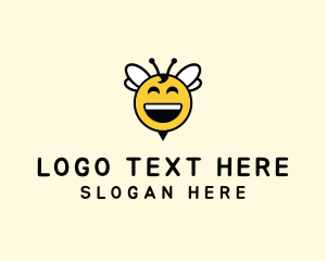 Happy - Happy Bee Insect logo design