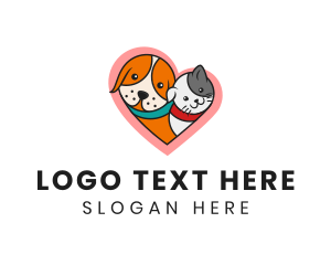 Cute Pet Heart Logo