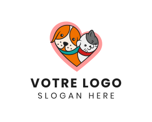 Cute Pet Heart Logo