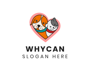 Cute Pet Heart Logo