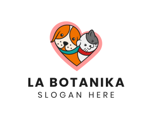 Cute Pet Heart logo design