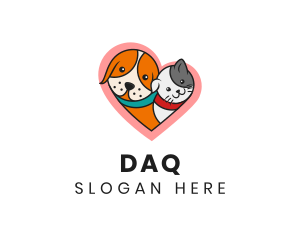 Cartoon - Cute Pet Heart logo design