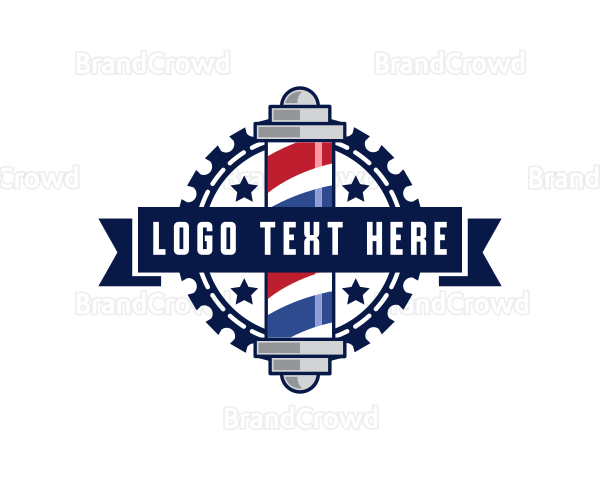 Barbershop Grooming Salon Logo