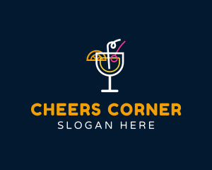 Pub Cocktail Drink logo design