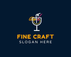 Pub Cocktail Drink logo design