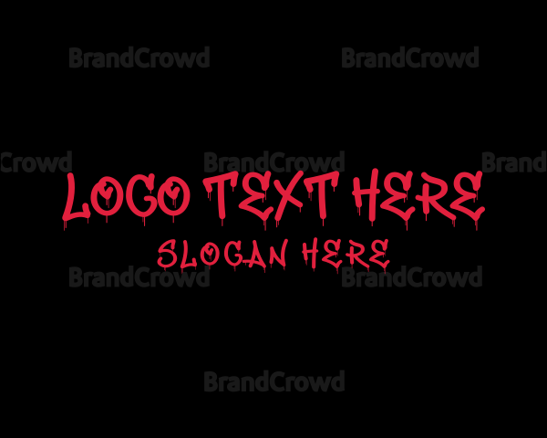 Graffiti Drip Wordmark Logo