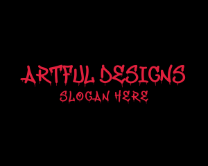 Graffiti Drip Wordmark logo design