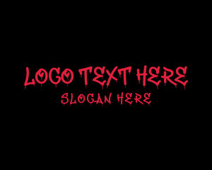 Rapper - Graffiti Drip Wordmark logo design