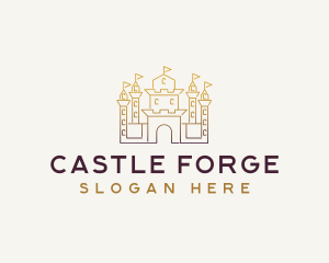 Castle Fortress Structure logo design