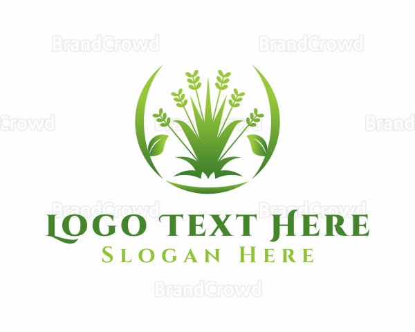 Grass Garden Landscape Logo