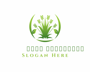 Grass Garden Landscape Logo
